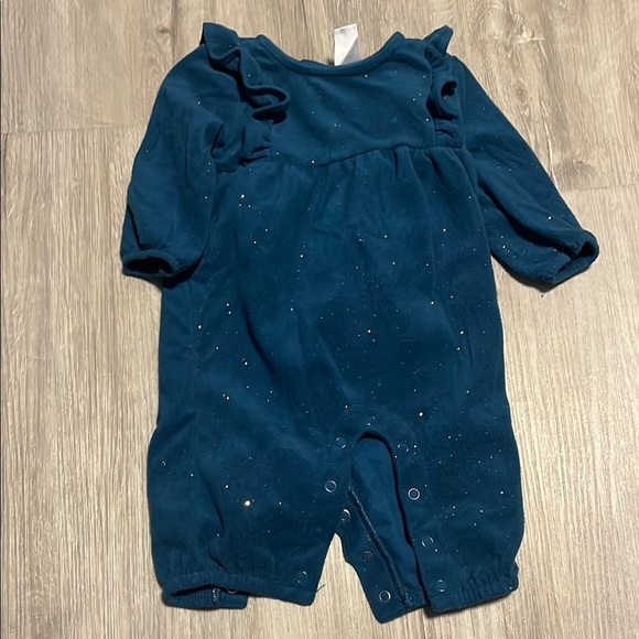 Carters Greenish Baby Romper with Ruffle Details 3M - Picture 1 of 1